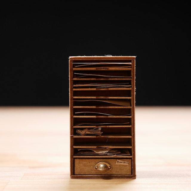 書類ラック11段 L038 ミニチュア ドールハウス 手作りキット miniature dollhouse kit