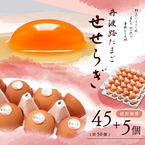 丹波路たまご せせらぎ 45個＋5個破卵補償（計50個）