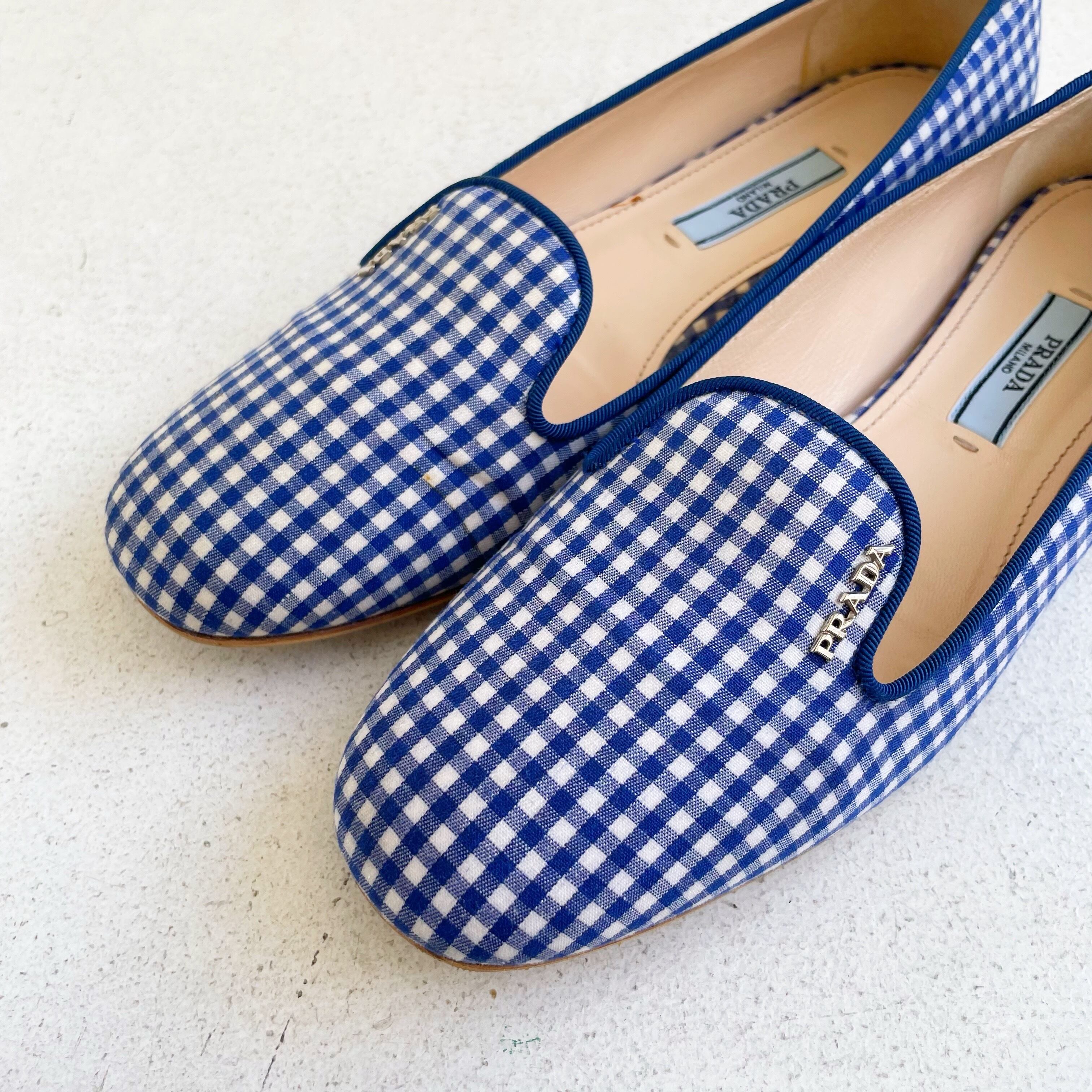 PRADA logo Gingham check shoes 【36 1/2】 | TOKYO LAMPOON online shop