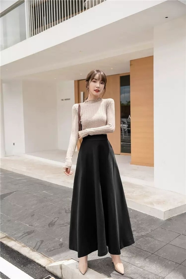 秋冬 ロングスカート Aライン フレアスカート オフィスカジュアル Aラインスカート フェミニン ロング ロング丈 ビックサイズ 上品 マキシ丈 無地 キレイめ フェミニン 0149 Smarly 秋冬 ロングスカート Aライン フレアスカート オフィスカジュアル Aラインスカート フェミニン ロング ロング丈 ビックサイズ 上品 マキシ丈 無地 キレイめ フェミニン 0149 Smarly