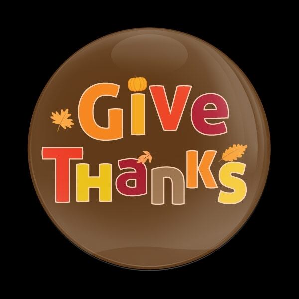 ゴーバッジ(ドーム)（CD0971 - Seasonal Thanksgiving Give Thanks） - 画像1