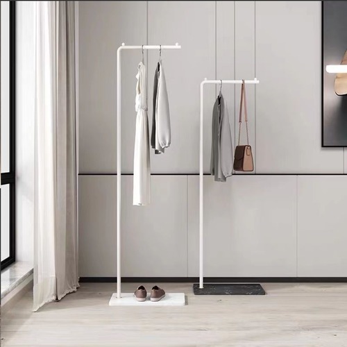 ハンガーラック L字型 ポールハンガー 大理石ベース スタンド式 洋服掛け モダン ミニマル おしゃれ 省スペース コンパクト インテリア