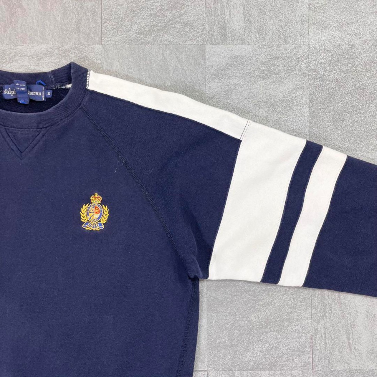 【希少】ポロラルフローレン スウェット 90s ロゴ刺繍 ラグラン 神配色 美品