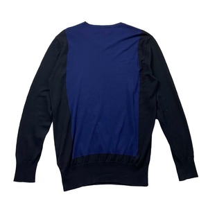 NEIL BARRETT bicolor summer knit pullover