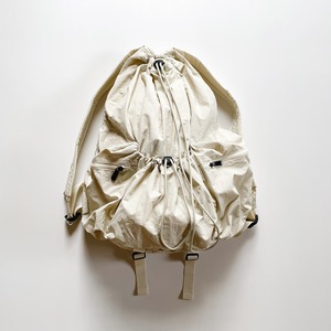 drawstring pocket backpack (ivory)