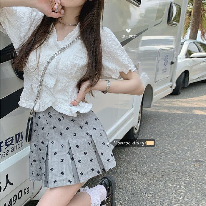 ホワイトシャツ ショートサマーハイウェストウェストクロップトップ トップス コート 夏物 モンロー9797281813