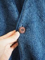 1990’s DENMARK BLUE WILLIS Indigo Cotton Knit Vest／XL