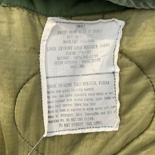 70's 80's U.S.ARMY PARKA EXTREME COLD WEATHER M-65 FISHTAIL PARKA