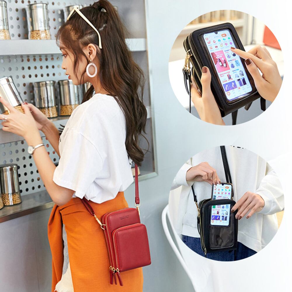 スマホポーチ スマホショルダーバッグ韓国 スマホ入れたまま タッチ