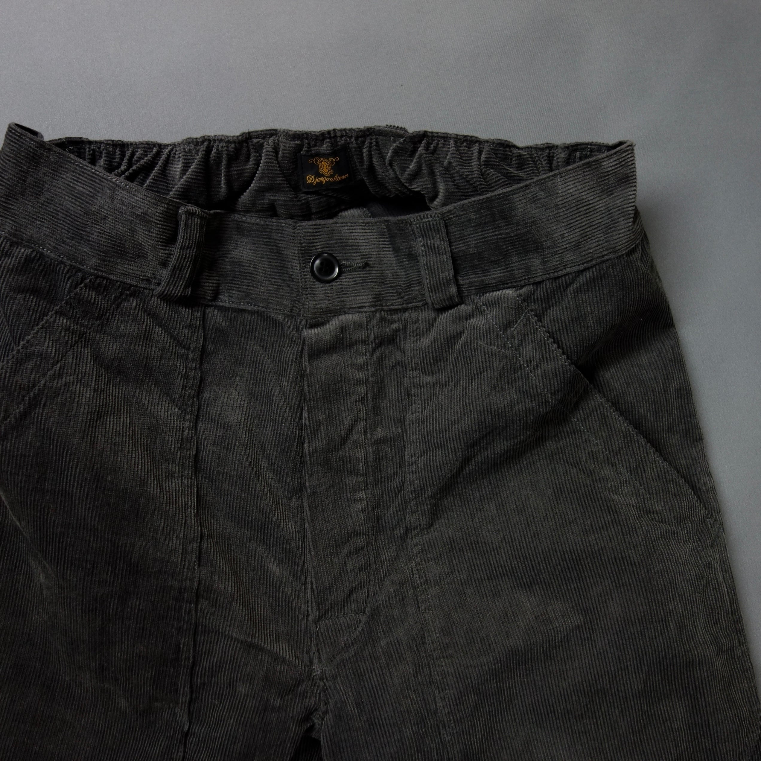 classic bakers corduroy pants / charcoalgrey | ATELIER GARDENIA