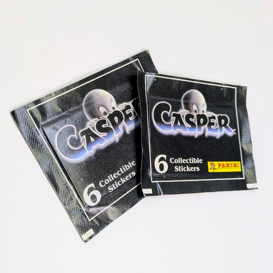 送料無料！☆1995年製 PANINI【 Casper ( キャスパー )  6 Collectible Stickers 】 VINTAGE ステッカー単品 （1個=6STICKER）〚アメリカン雑貨 アメトイ〛