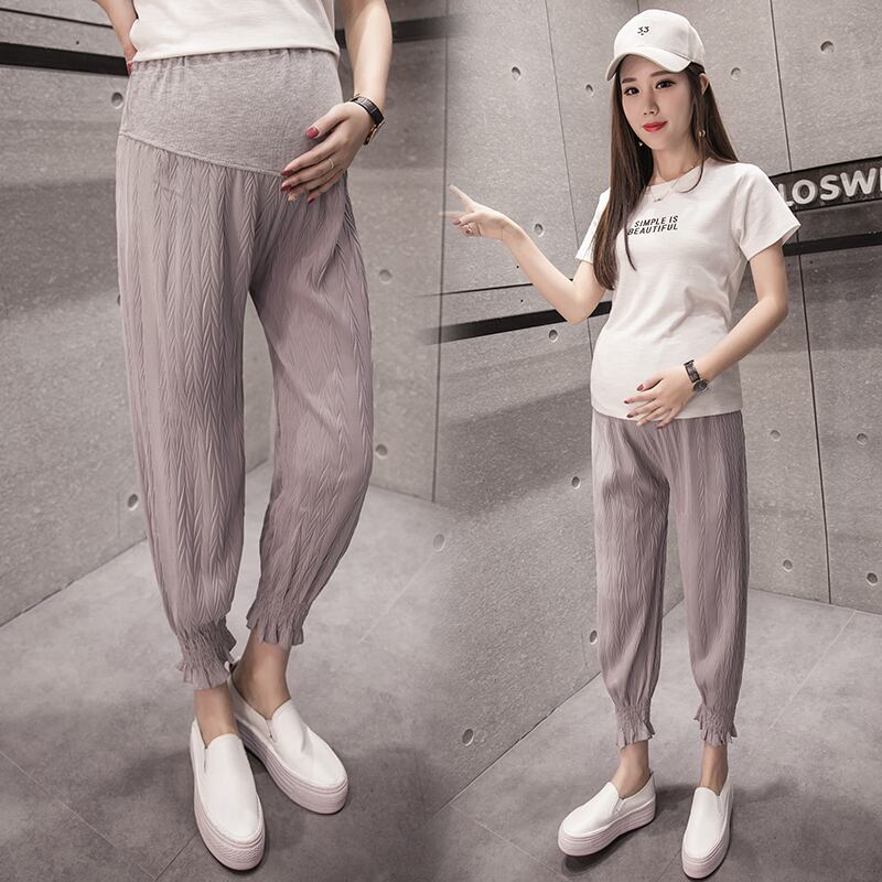 【新作】【送料無料】 妊娠中の女性のパンツナインポイントハーランパンツ春と夏のおなかパンツ妊娠中の女性のパンツ スプリング 春物 サマー 夏物 AL expec356184146631
