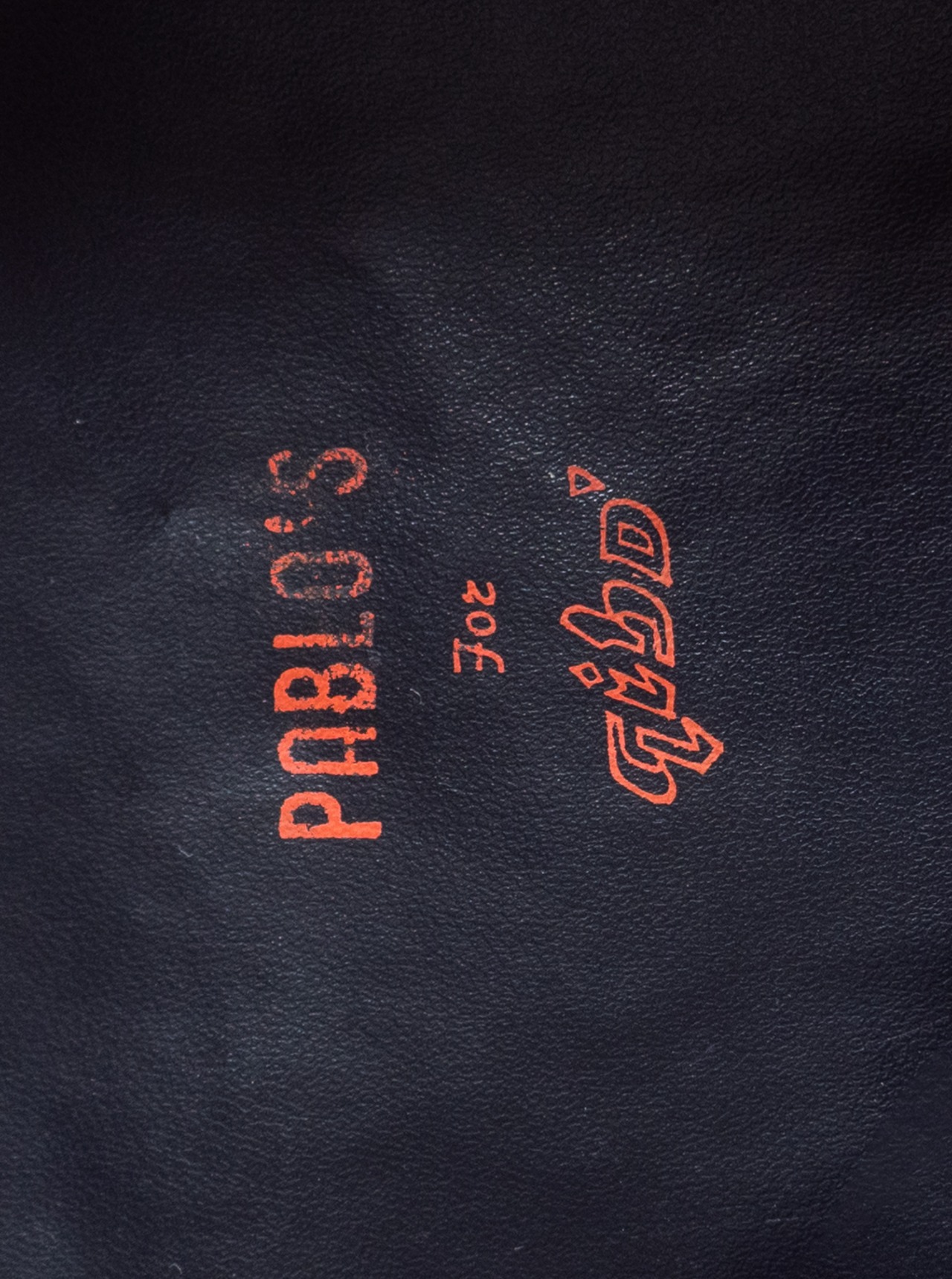 "PABLO'S for Gibo" 1980s Leather cummerbund