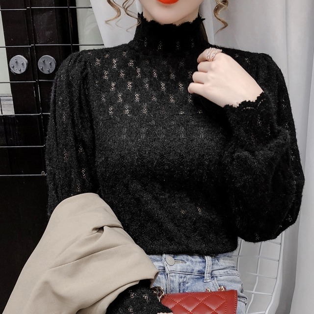 トップス レディース 送料無料 3色 ブラウス シャツ レース  スカラップ襟   レース襟 ハイネック スタンドカラー 大きいサイズ サイズ豊富 S M L XL  薄手 プリント 黒 ブラック かわいい 大人女子 きれいめ 大人 上品 お洒落 おしゃれ クール こなれ感 ルーズ ゆったり ゆる 着回し 普段使い コーデ ファッション 体型カバー 楽ちん デート お出かけ 休日 10代 20代 30代 学生 春 夏 韓国 オルチャン