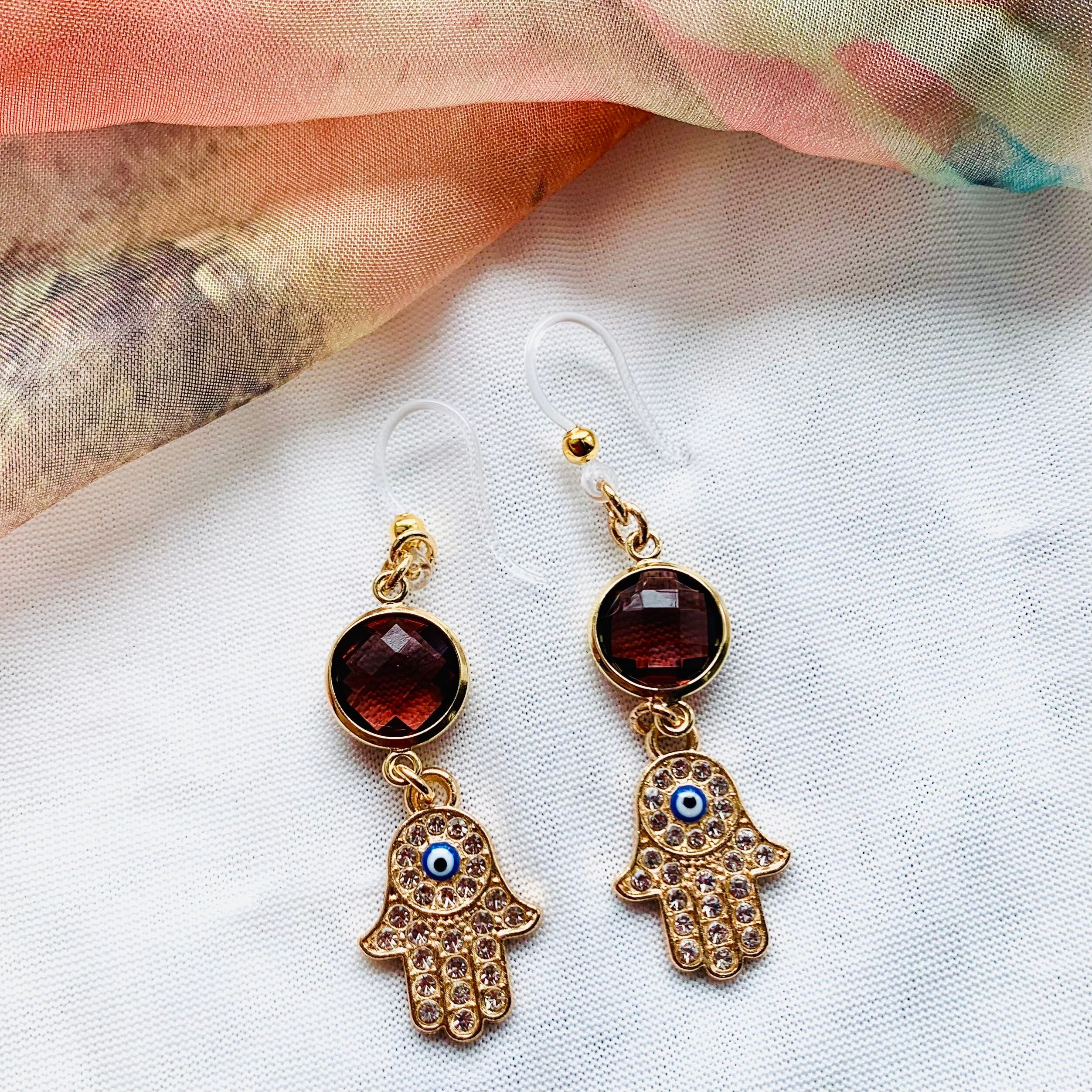 No.772【10ペア】ボルドー フラワー ハンドメイド ピアス イヤリング