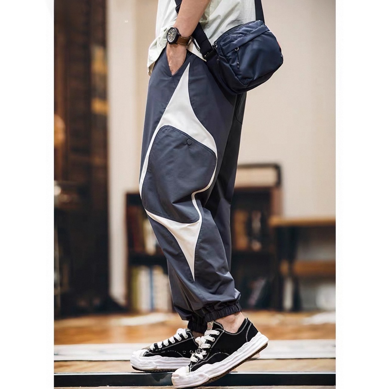 Colorblock utility jogger pants 0957 - 7