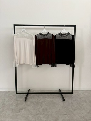 【ご予約】BO26-708T Lace Switch Pullover【boutique ordinary】