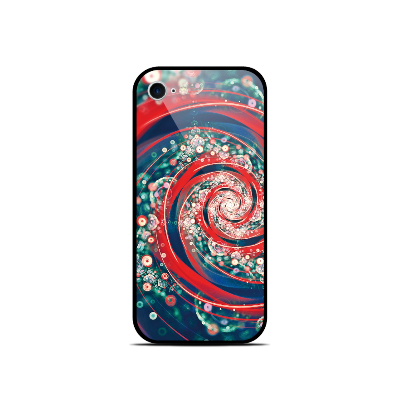 攪乱 - 和風 角丸型 強化ガラスiPhoneケース