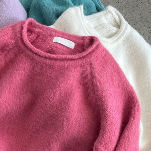 round neck drop shoulder knit J00107