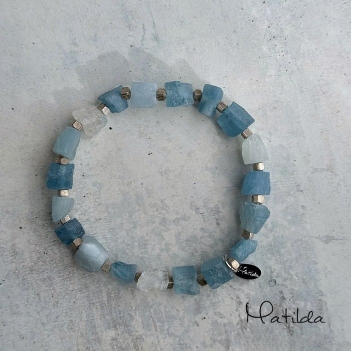 rough rock bracelet(サンタマリアアクアマリン)