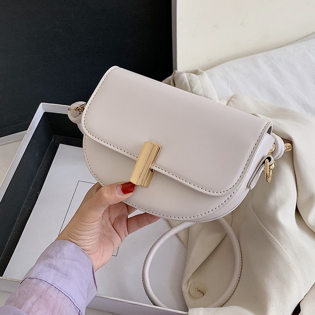 Shangxinワイルドレディーススモールバッグ2020人気の新しい流行のファッションワンショルダーメッセンジャーバッグバージョンのネットレッドサドルバッグ 手作りハンドバック1329051503