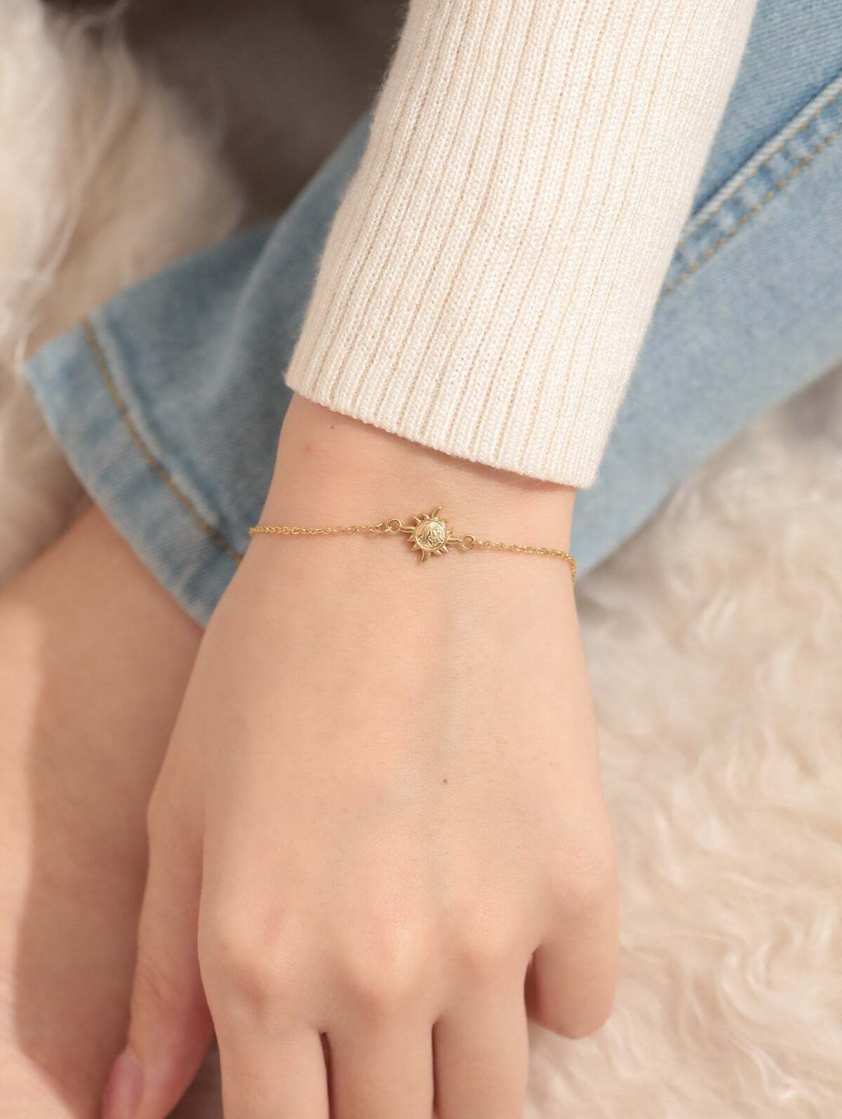 316L hawaiian simple sun bracelet #b17 | rani