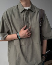 ハーフボタン半袖シャツ　S0401