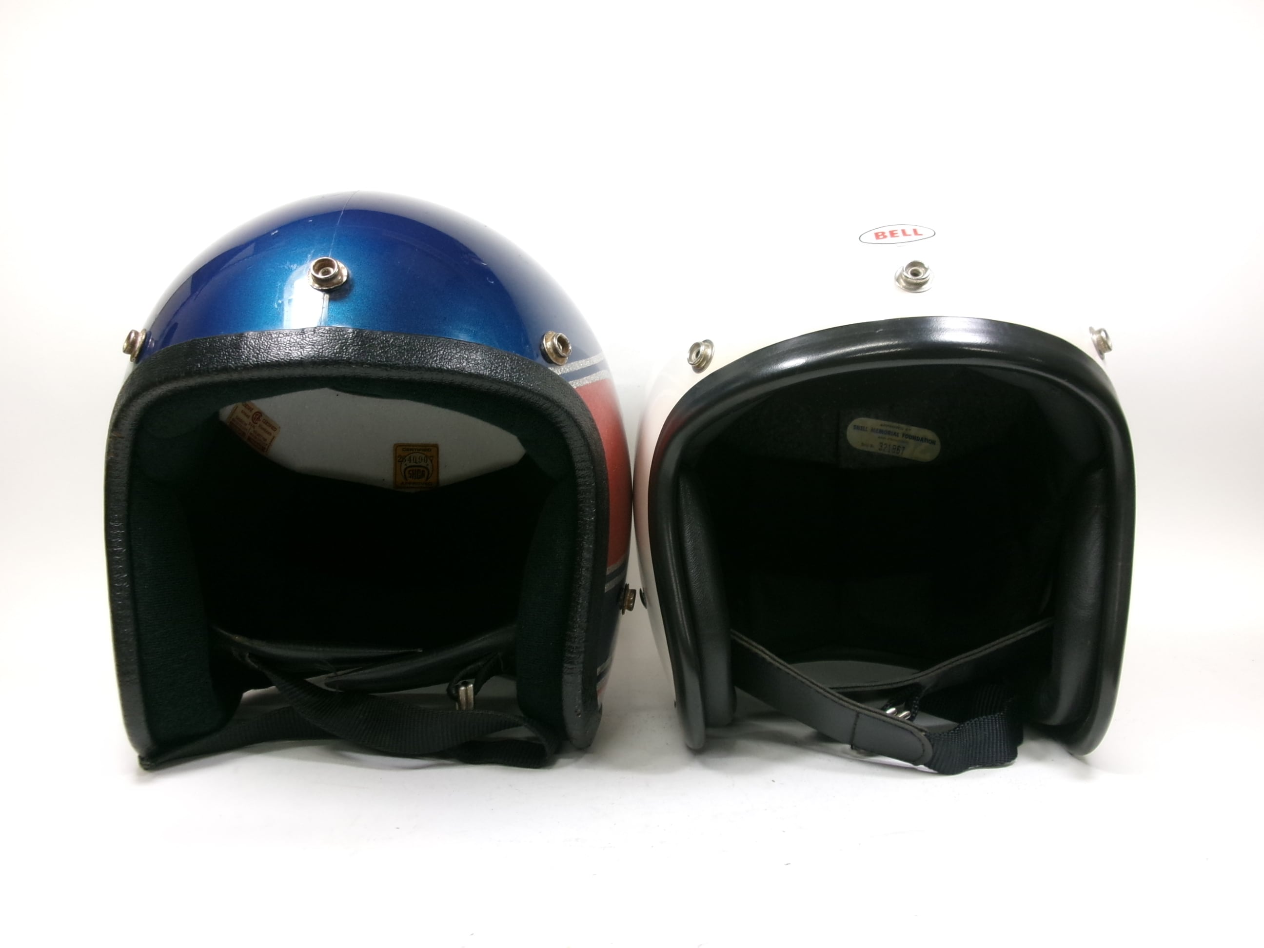 70s KAWASAKI ジェットヘルメット 目深加工済み L ☆ 70年代 当時物 