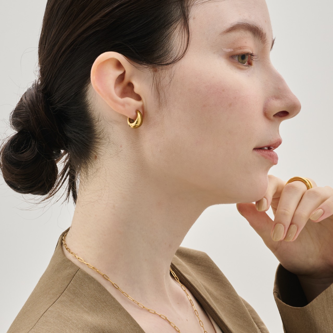 【イヤカフ･イヤリング】2way stainless plum SP398