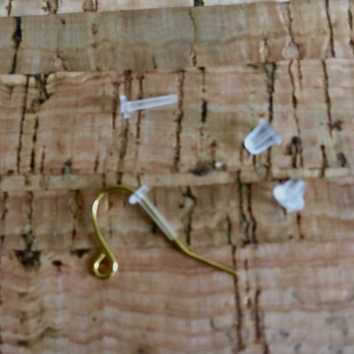 金属アレルギー対応ピアスプロテクター 1ペア キャッチ付き