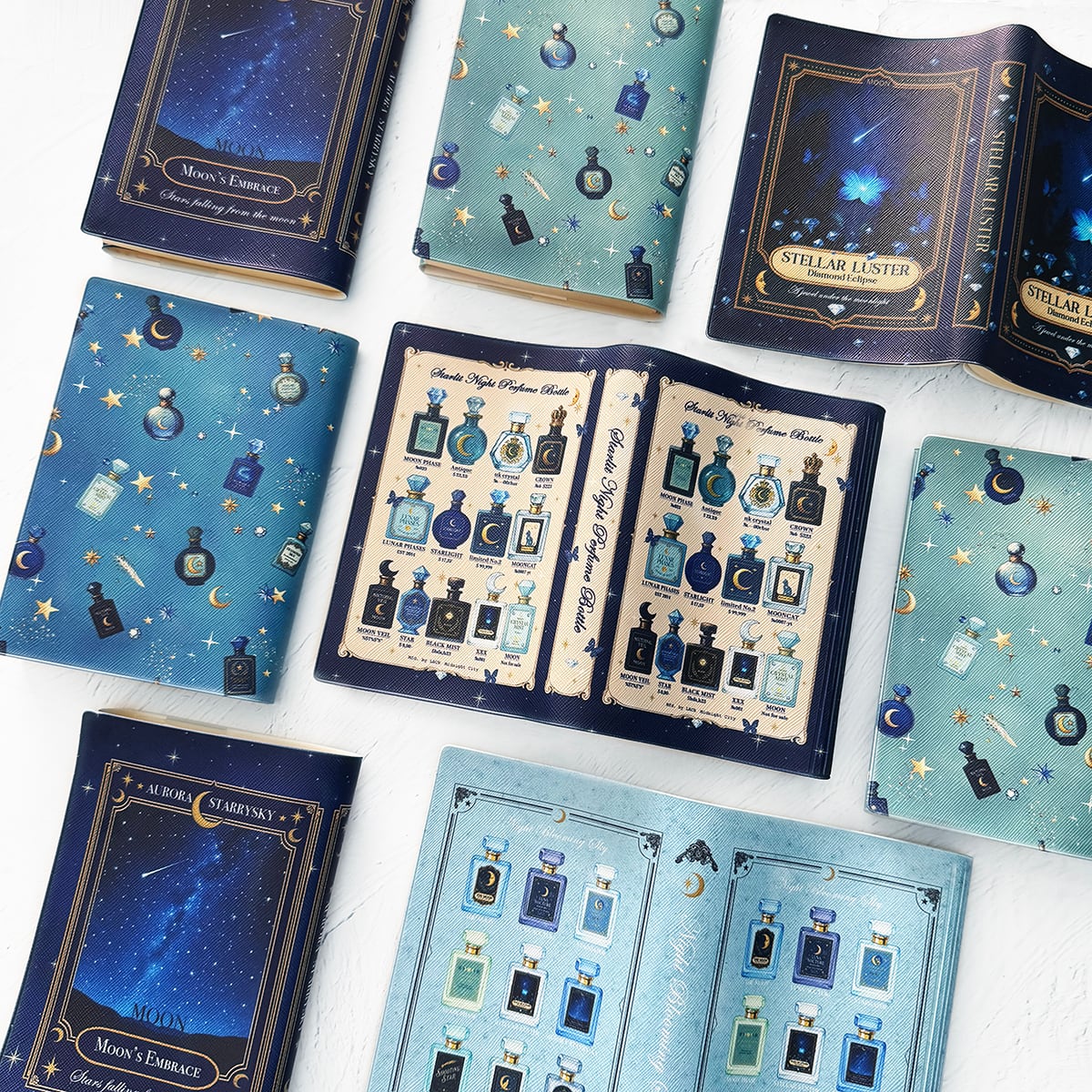 ブックカバー・手帳カバー】星空香水瓶 ブックカバー・手帳カバーA6