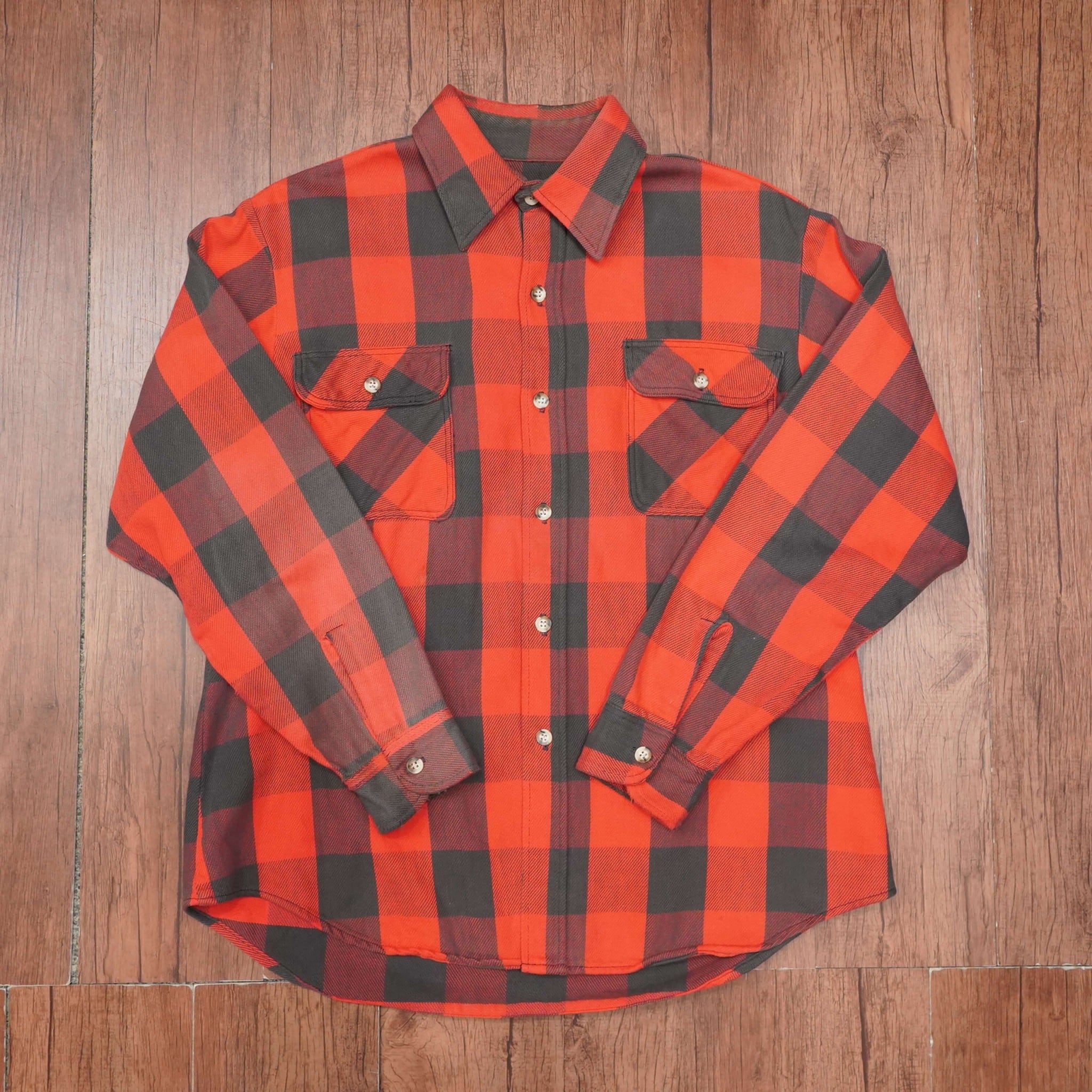 stjohn's bay セントジョンズベイ　赤黒　チェックシャツ　L usa製　/80s90s | 古着屋youth vintage