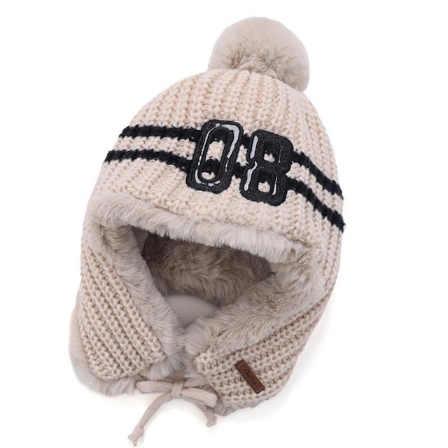 スポーツエンブレムフラップビーニー 5col R01318