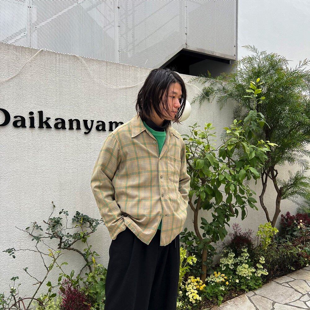 Pendleton [PENDLETON] vintage open collar wool shirt [1970s