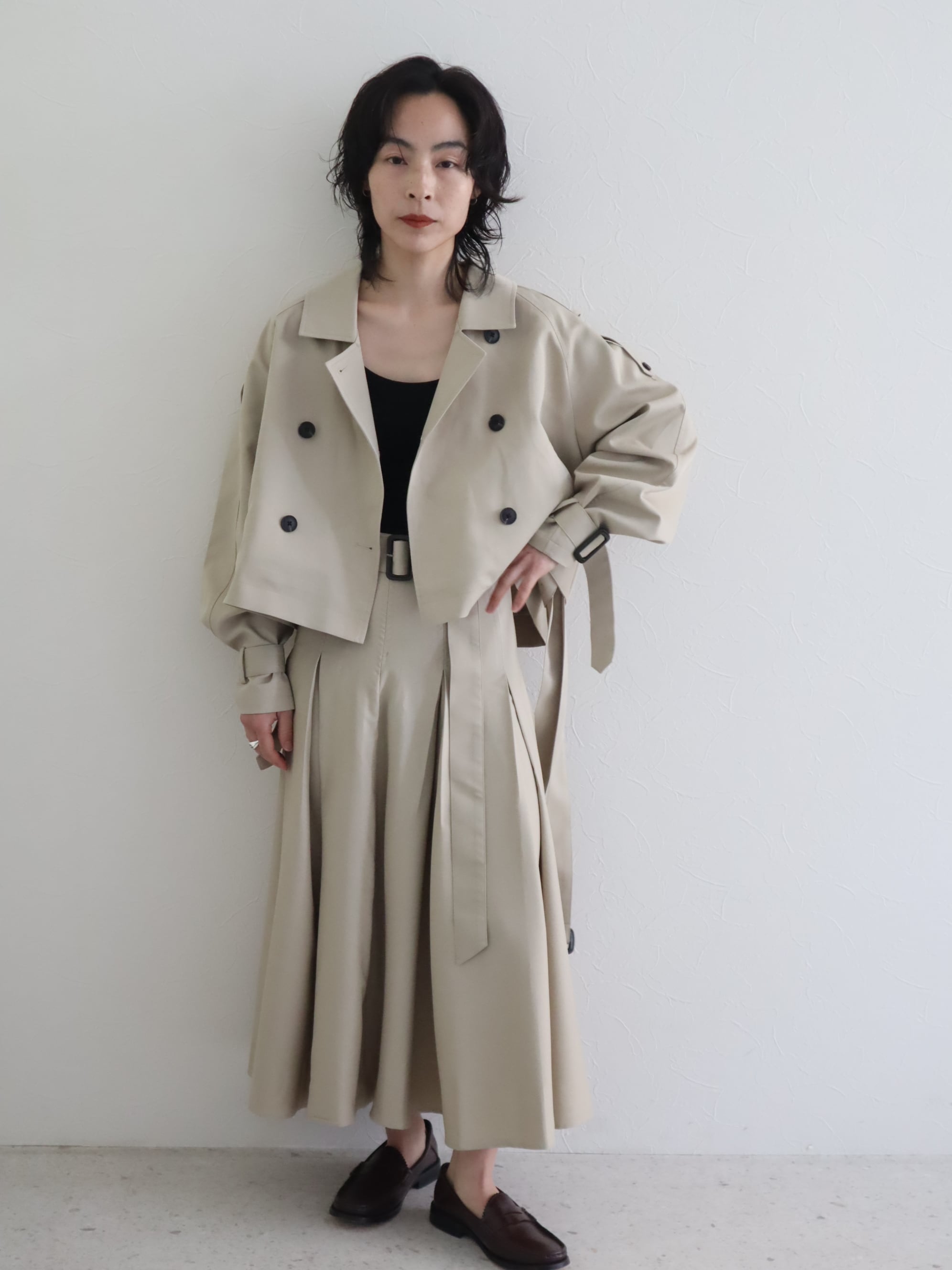 trench skirt | HAILEE