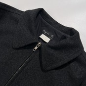 フランス製 90s agnes b アニエスベー ハの字ジップ ウール ジャケット コート サイズ 1 /チャコールグレー/ビンテージ