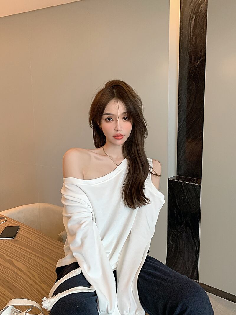 オータムルーズセーター ストラップレストップス ロング 秋物 ガールズファッション15110244332