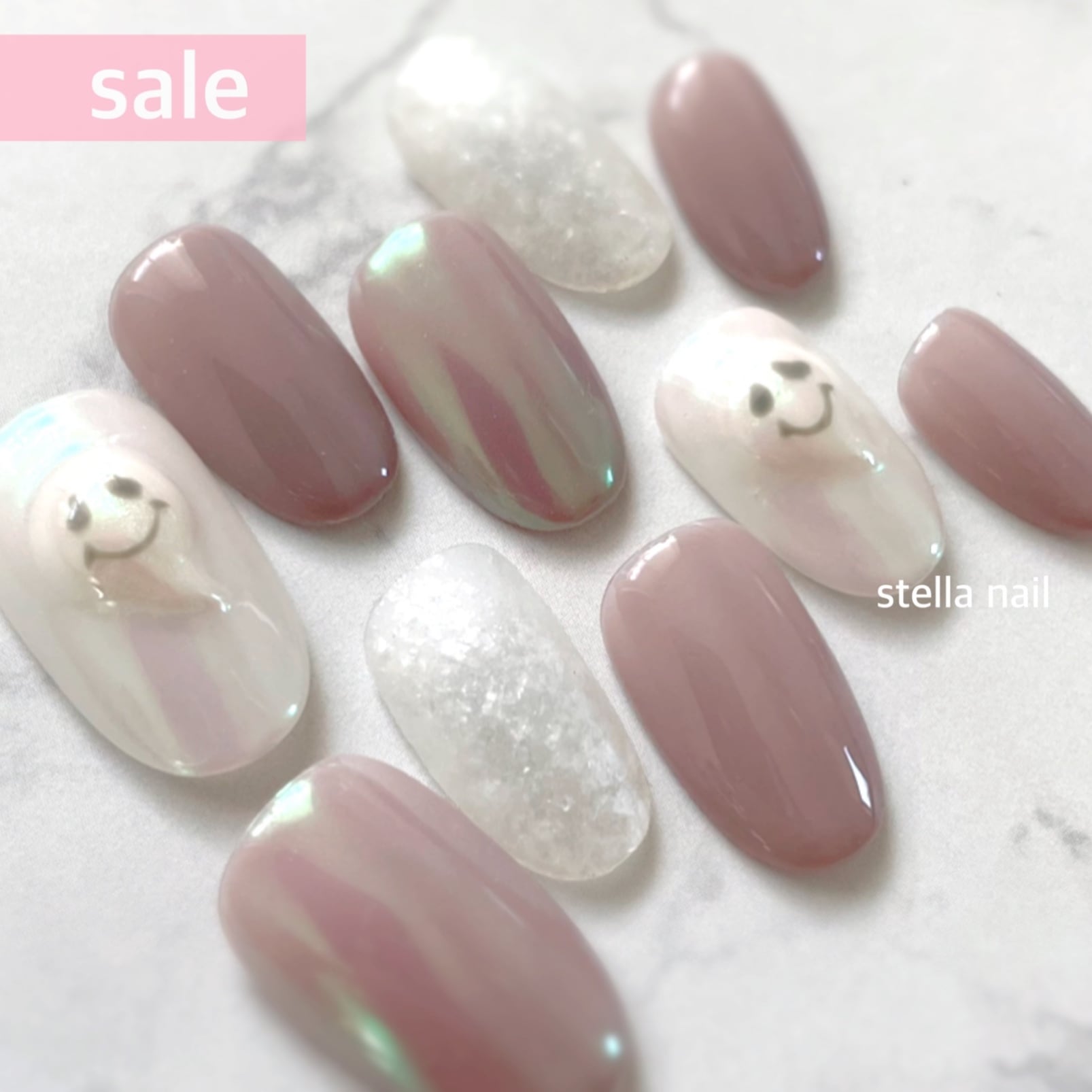 ネイルチップ おばけネイル ハロウィン ニュアンスネイル セール