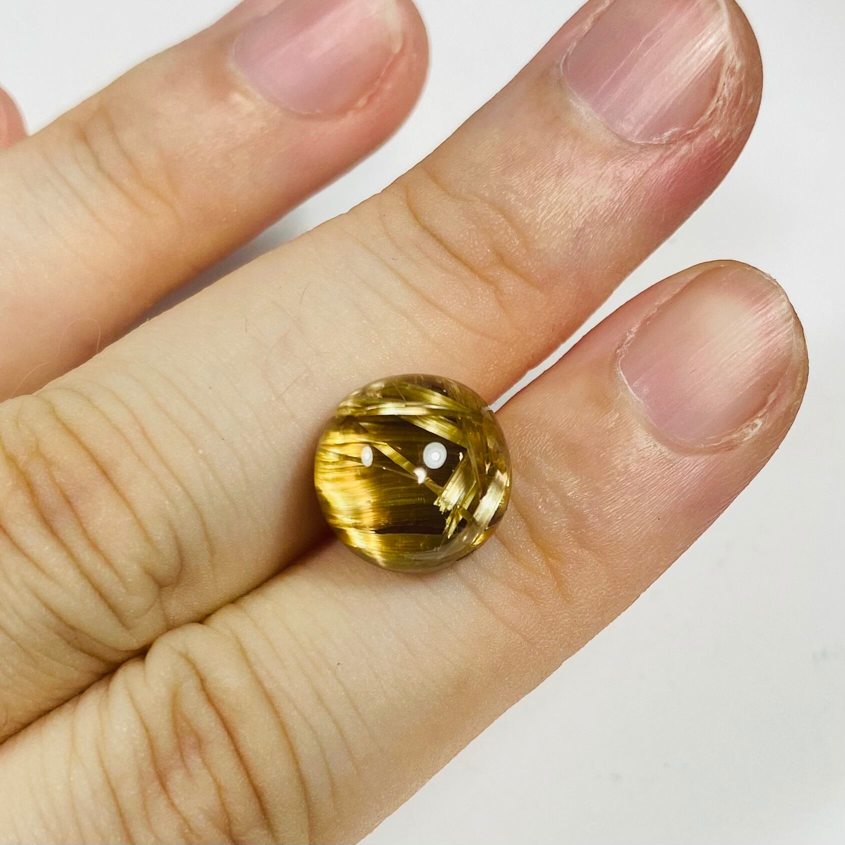 キンノキノコ　ルチルインクオーツ