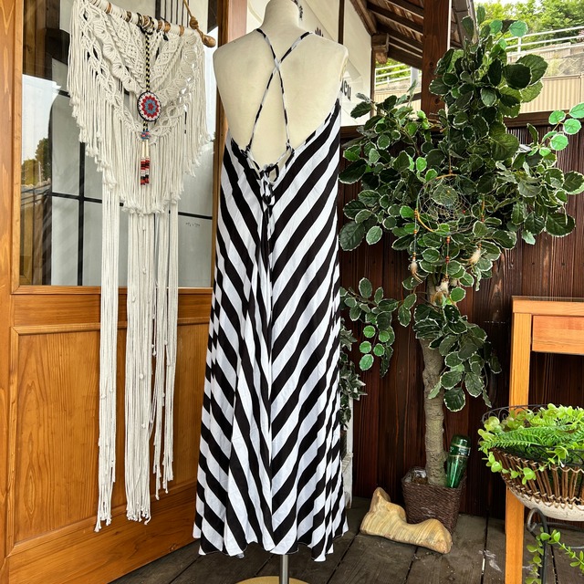 ボーダーキャミワンピース