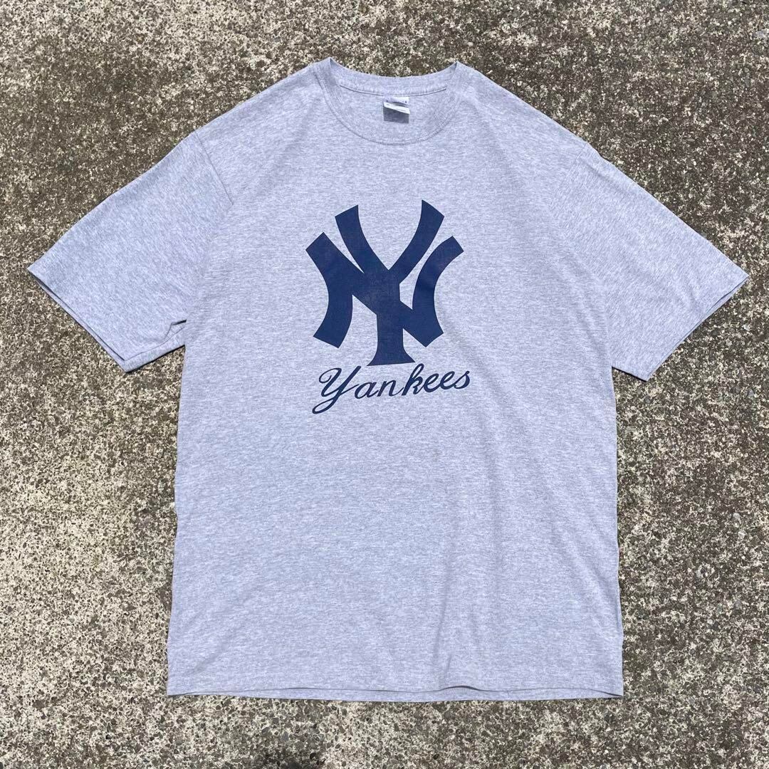 【LTサイズ】NewYork Yankees チームロゴ ビッグシルエット 古着 Tシャツ