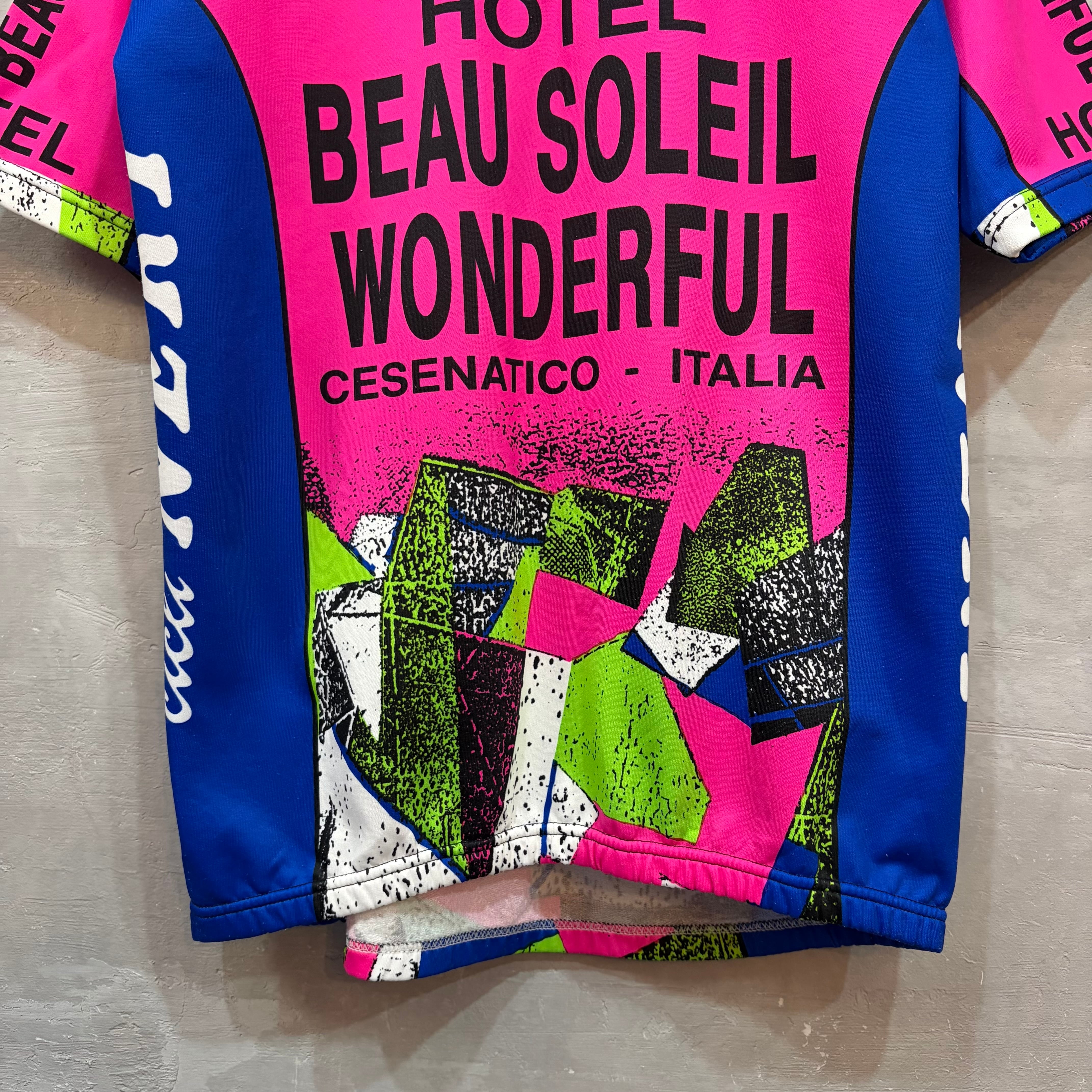 90s イタリア製 Nalini サイクルジャージ HOTEL BEAU SOLEIL ネオン