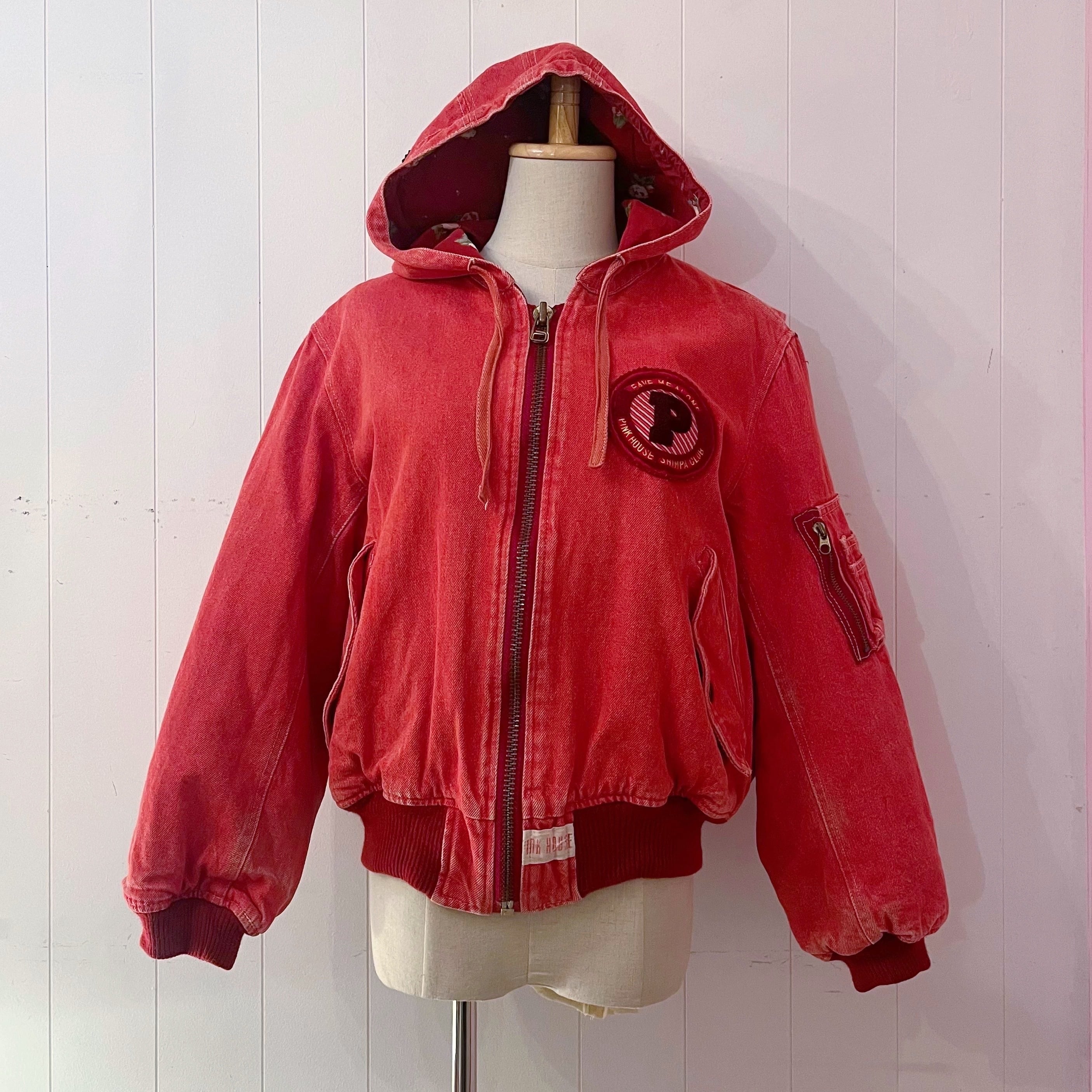 PINKHOUSE / red flower quilting blouson