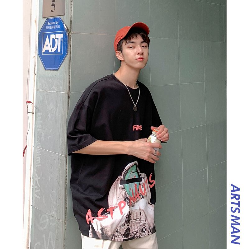 全2色 Tシャツ カットソー プリント カジュアル シンプル