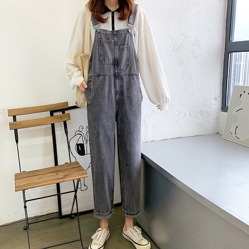 パンツ 薄手ジーンズ レディーススプリングオーバーオール ルーズ 春物 萌量不足15452034853