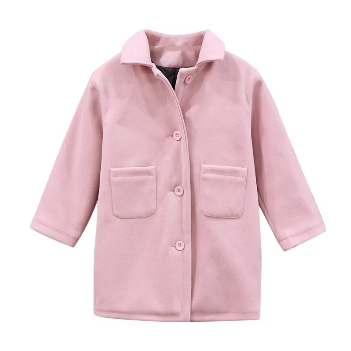 ☆送料無料☆ ジュニア 女の子 2色 ピンク ロング チェスター コート  