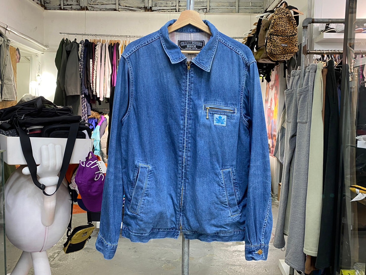 CHALLENGER WASHED DENIM JACKET INDIGO LARGE CLG-JK022-001 