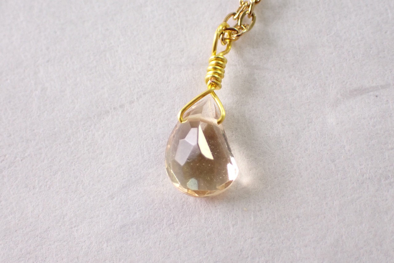 シトリンネックレス　1.56ct　[C7‐280]