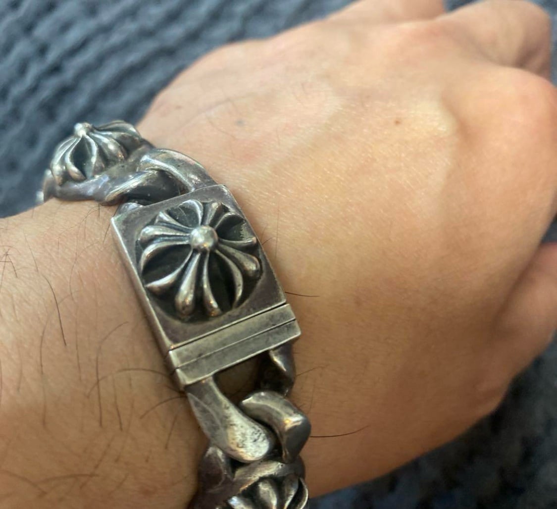 CHROME HEARTS クロムハーツ クロスボール シルバー ブレスレット 6
