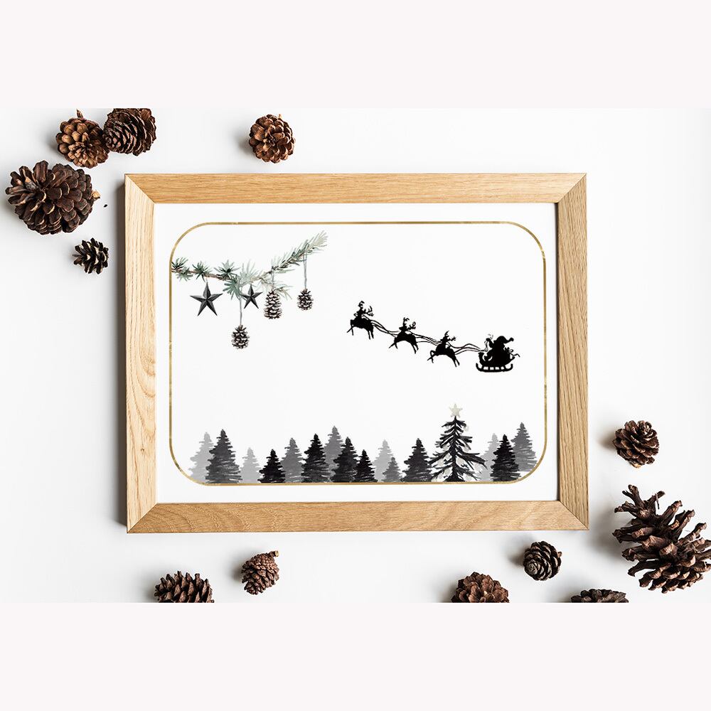 クリスマスポスター サンタクロース / i0878 / シックで大人っぽい
